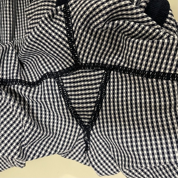 Lululemon Coast To Class Pant Gingham Blue Black White Checkered Leggings | Sz 4 - Picture 11 of 13